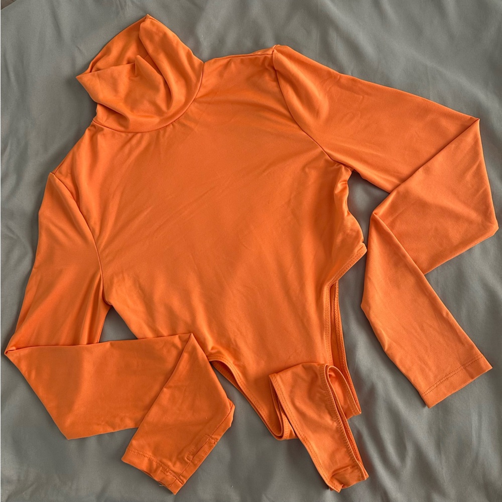 SHEIN Bright Orange High Hip Bodysuit